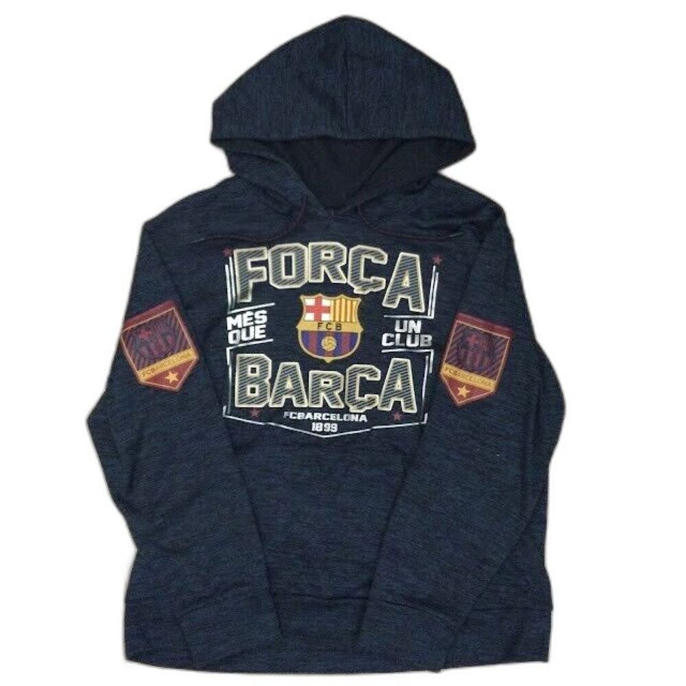 La Liga Football - FC Barcelona - Men's Sz Large - Spain - Blue Hoodie -Official